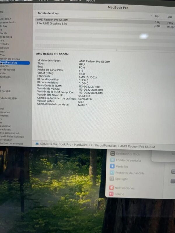 Super equipaso Macbook Pro A2141 I9 32gb Ram 2tb Ssd 8 Video Super Oferta Gris Espaciel - Image 6