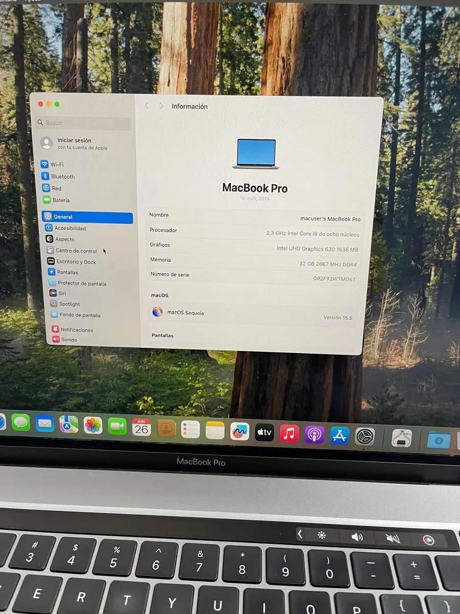 Apple Macbook Pro Intel Core I9, 32gb Ram, 1tb Ssd 4video Gris Espaciel - Image 5