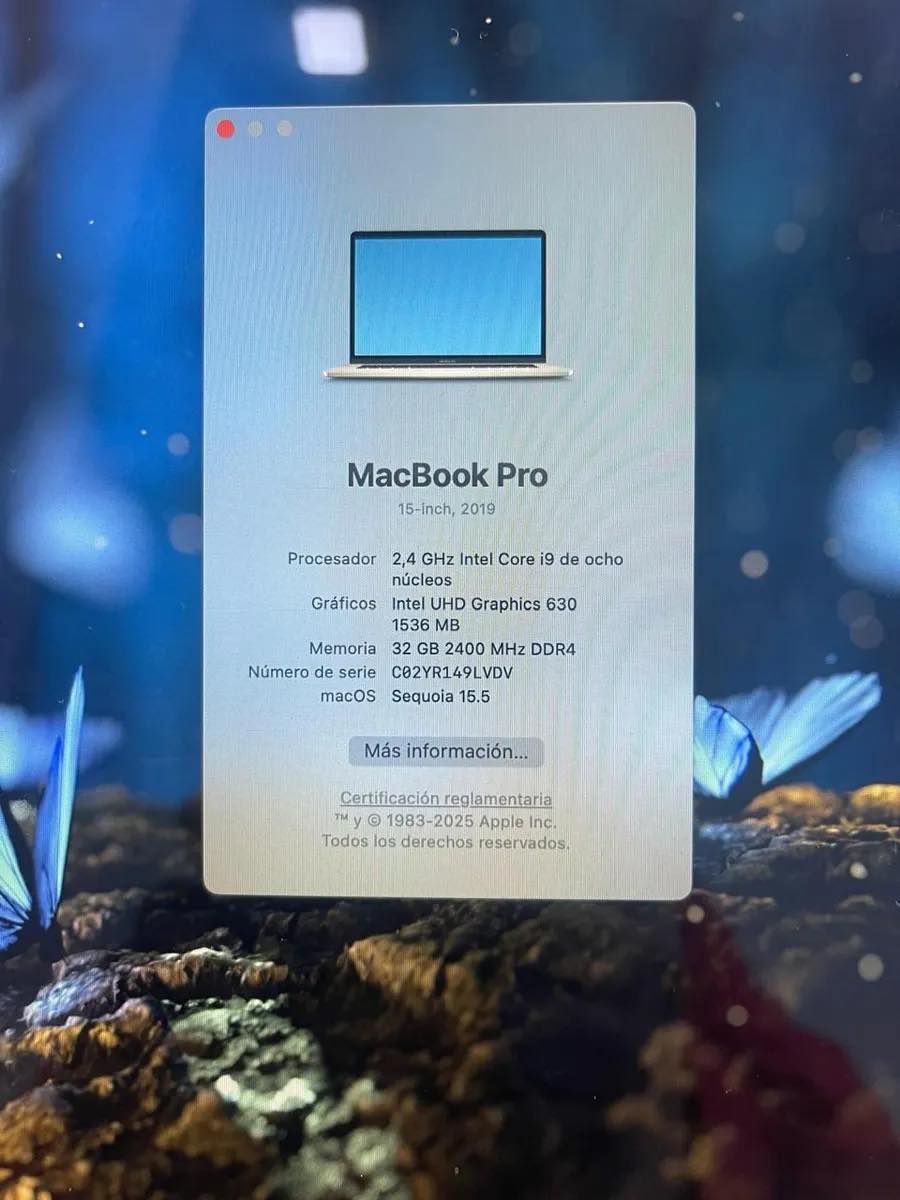 Exelente Macbook Pro A1990 15 Core I9 32ram Ssd 1 Tera Plateado - Image 2