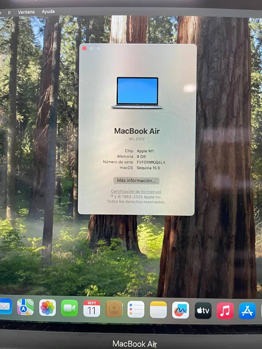 Apple Macbook Air M1 2020 8gb Ram 256gb Ssd Retina Pro Gris Espacial - Image 5