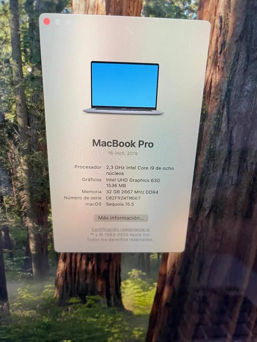 Apple Macbook Pro Intel Core I9, 32gb Ram, 1tb Ssd 4video Gris Espaciel - Image 2