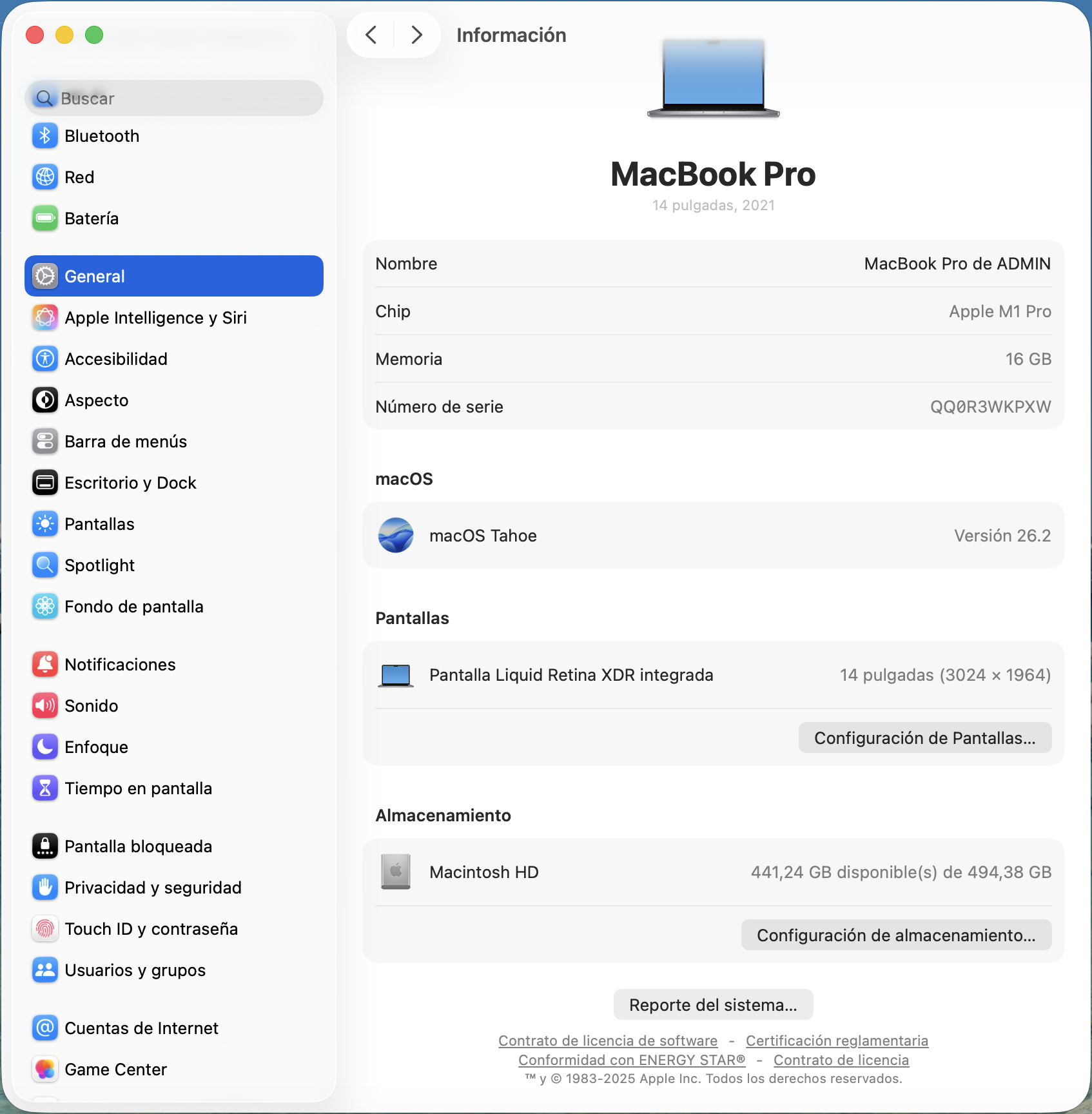 Apple Macbook Pro 14 Pulgadas, Chip M1 Pro 2021 Plata 16GB y 512 disco duro - Image 7