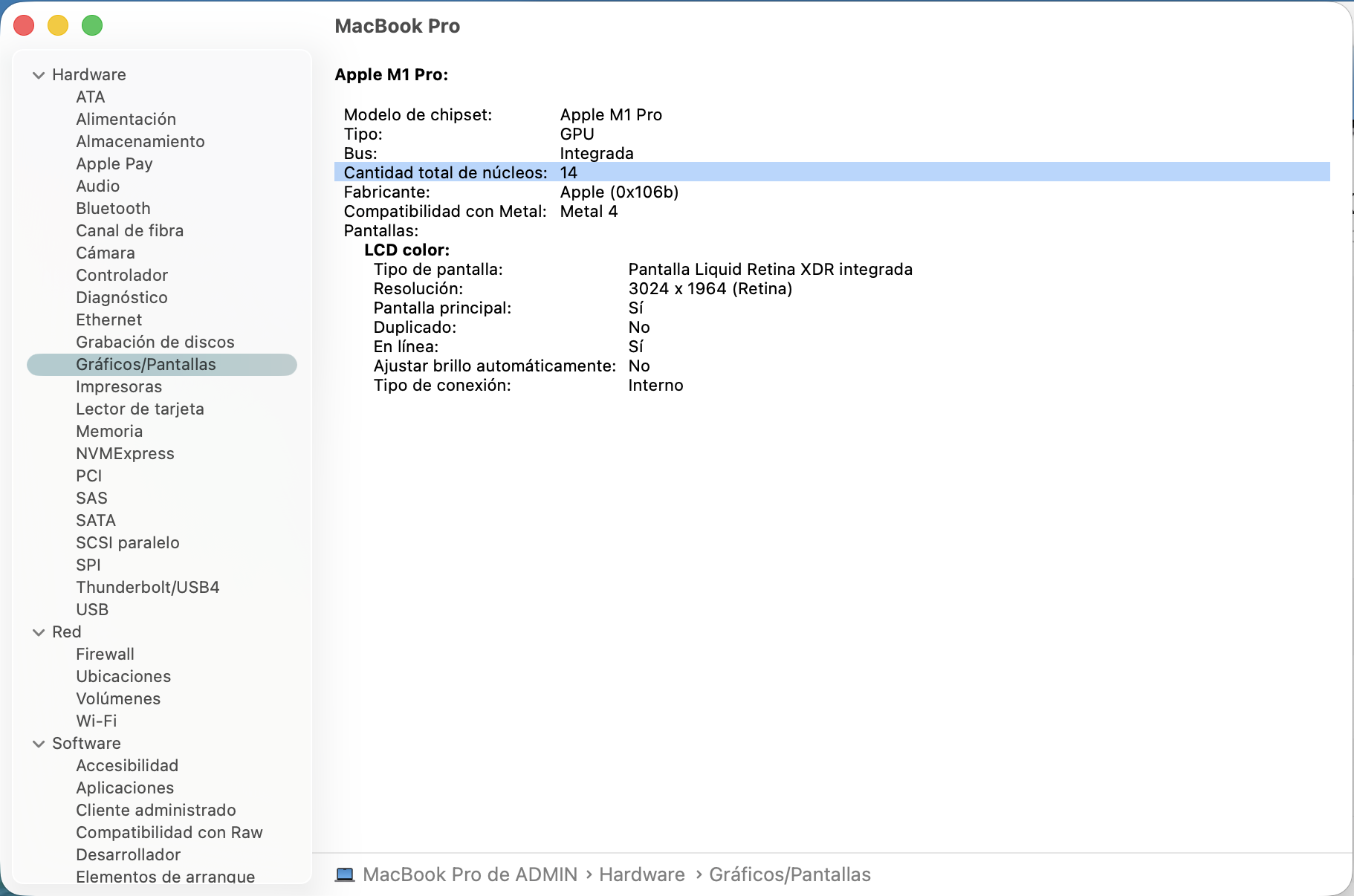 Apple Macbook Pro 14 Pulgadas, Chip M1 Pro 2021 Plata 16GB y 512 disco duro - Image 9