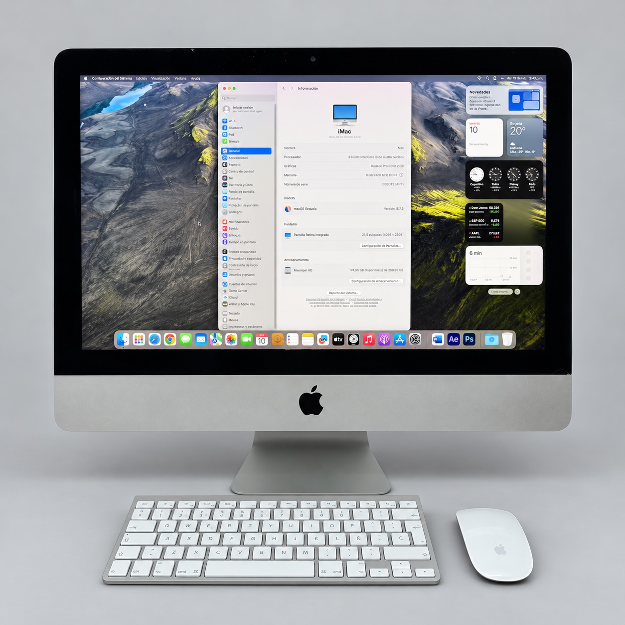 iMac 2019 21.5" 4K Intel Core i3 Ram 8GB Disco 256GB SSD