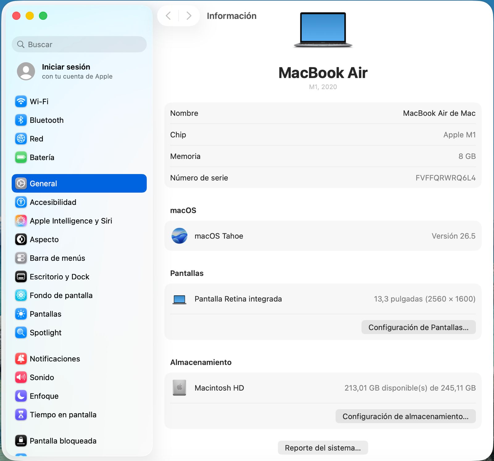 Espectacular Macbook Air M1 2020 8gb Ram 256gb Ssd 13 Inch (Usado) - Image 7