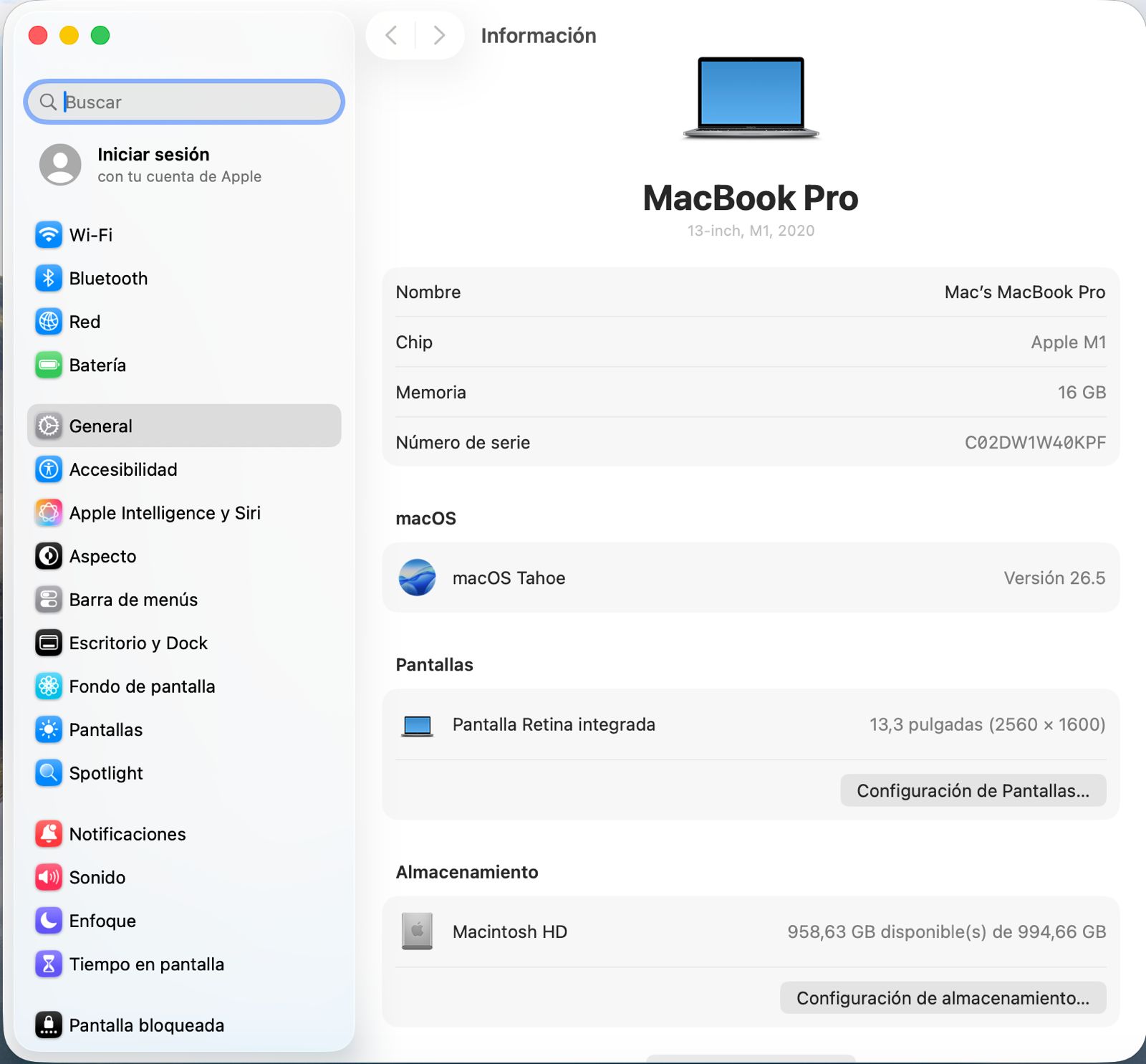 Espectacular Macbook Pro 13 M1 16gb Ram 1tb Ssd 2020 (Usado) - Image 7