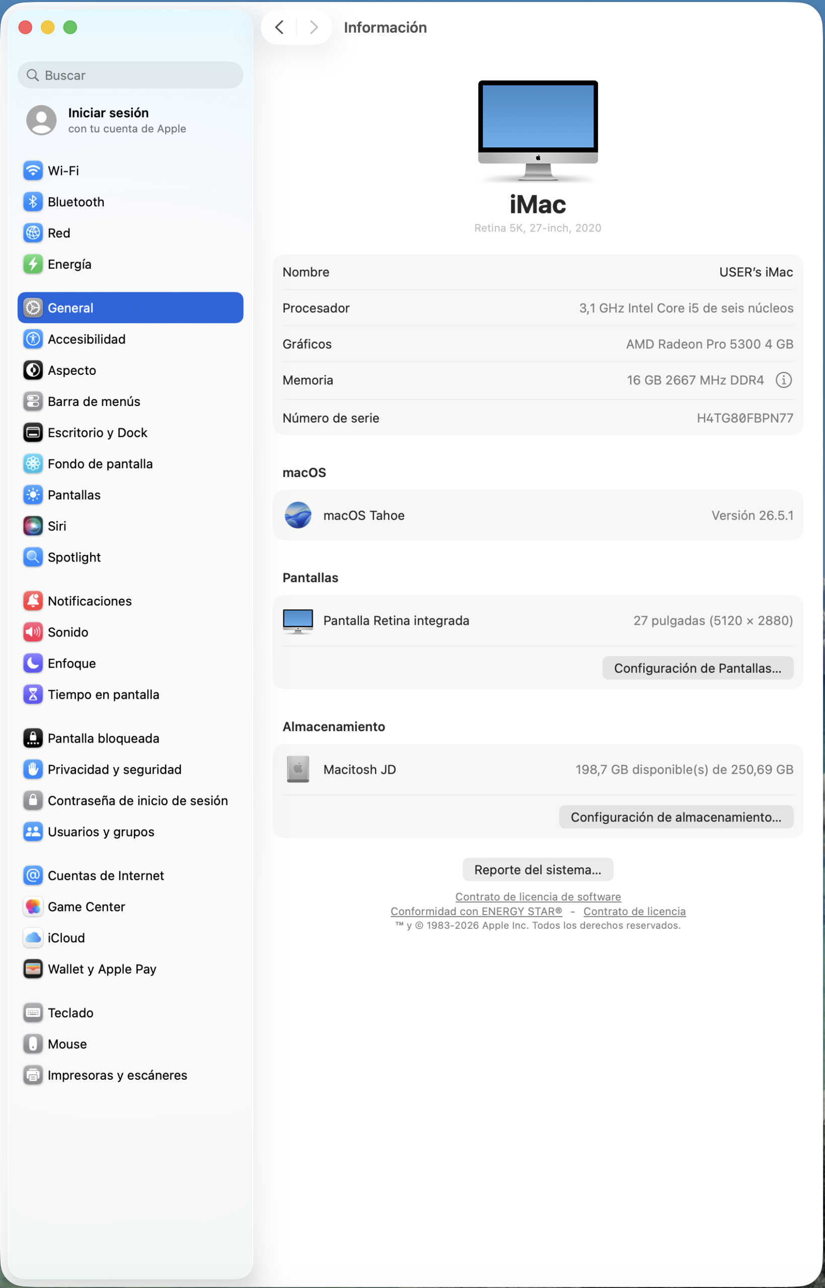 Espectacular Imac 2020 Core I5, 16gb Ram 256ssd De 27 Inch (Usado) - Image 7